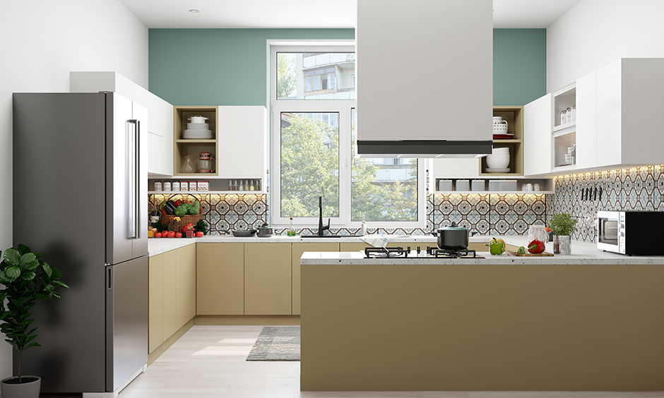 l-shaped modular kitchen design